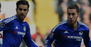 fabregas and hazard in Chelsea jersey